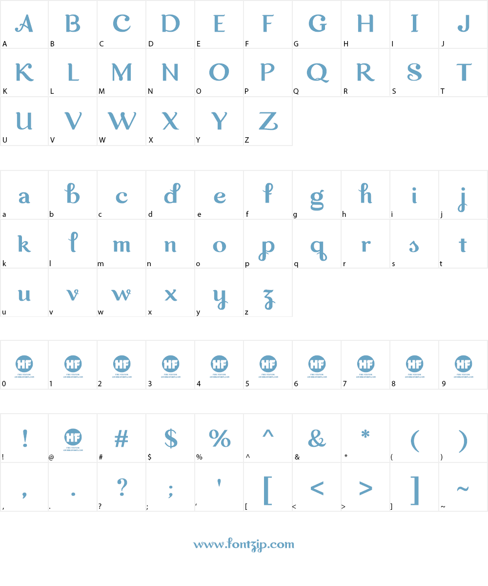 Dreamwood DEMO Font Character